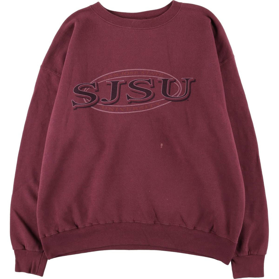 Vintage 80s-90'S Jansport college sweatshirt, made in the USA, men's size XL cotton wine-red Vintage Second Hand