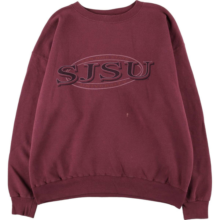 Vintage 80s-90'S Jansport college sweatshirt, made in the USA, men's size XL cotton wine-red Vintage Second Hand