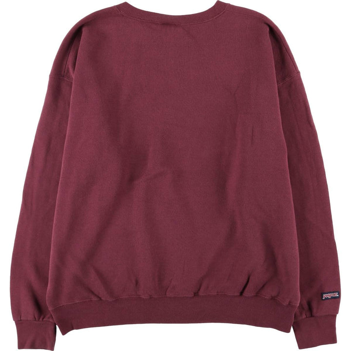 Vintage 80s-90'S Jansport college sweatshirt, made in the USA, men's size XL cotton wine-red Vintage Second Hand