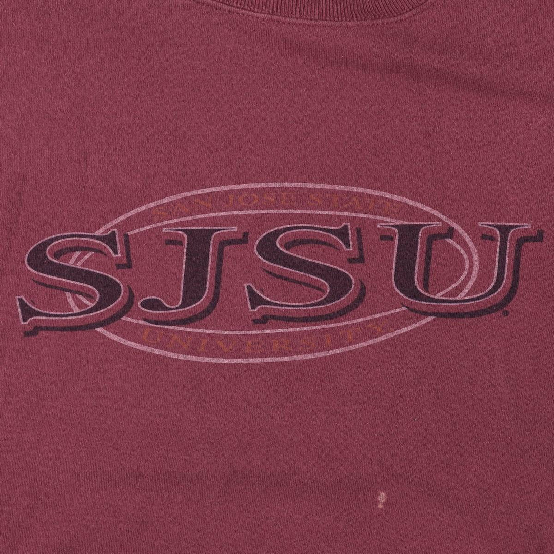 Vintage 80s-90'S Jansport college sweatshirt, made in the USA, men's size XL cotton wine-red Vintage Second Hand