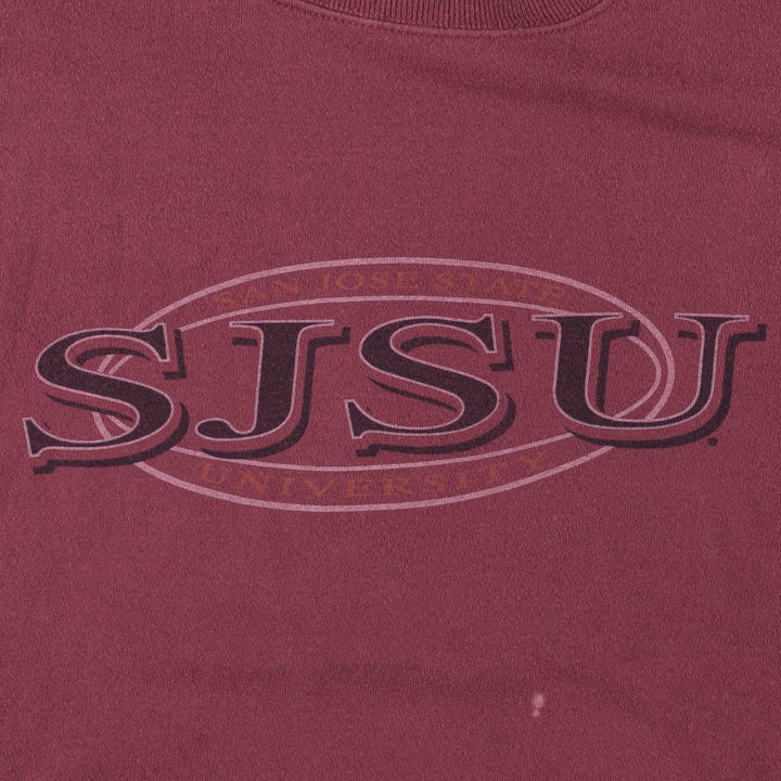 Vintage 80s-90'S Jansport college sweatshirt, made in the USA, men's size XL cotton wine-red Vintage Second Hand