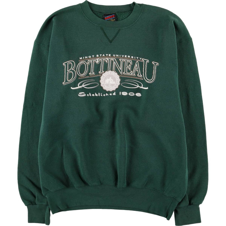 Vintage 80s-90'S SOFFE Supercotton college sweatshirt, made in the USA, size L, men's cotton Green type dark green Vintage Second Hand