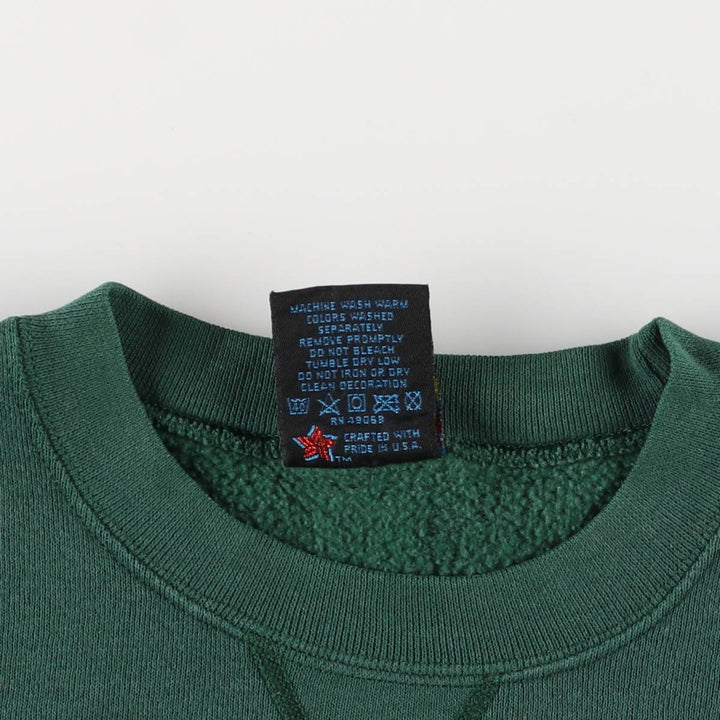 Vintage 80s-90'S SOFFE Supercotton college sweatshirt, made in the USA, size L, men's cotton Green type dark green Vintage Second Hand