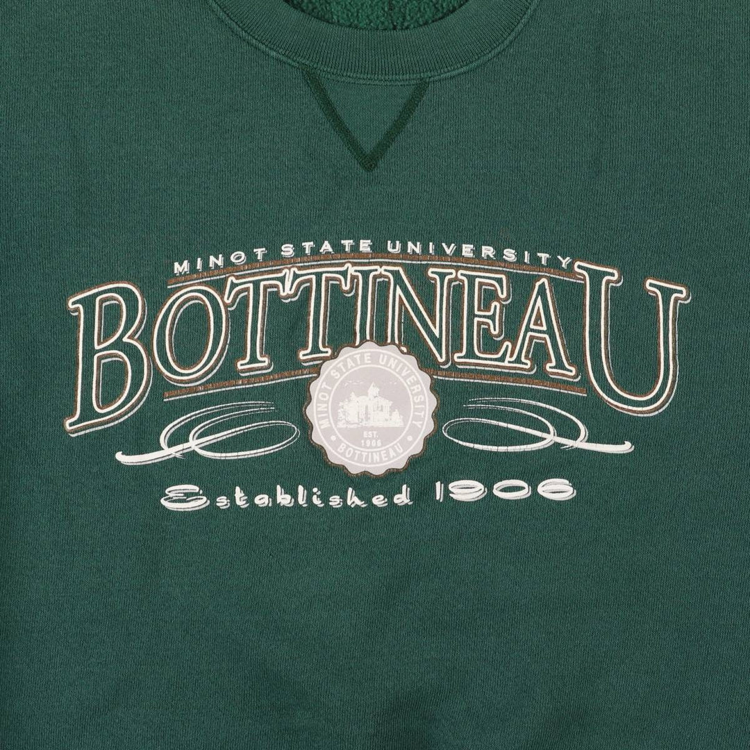 Vintage 80s-90'S SOFFE Supercotton college sweatshirt, made in the USA, size L, men's cotton Green type dark green Vintage Second Hand