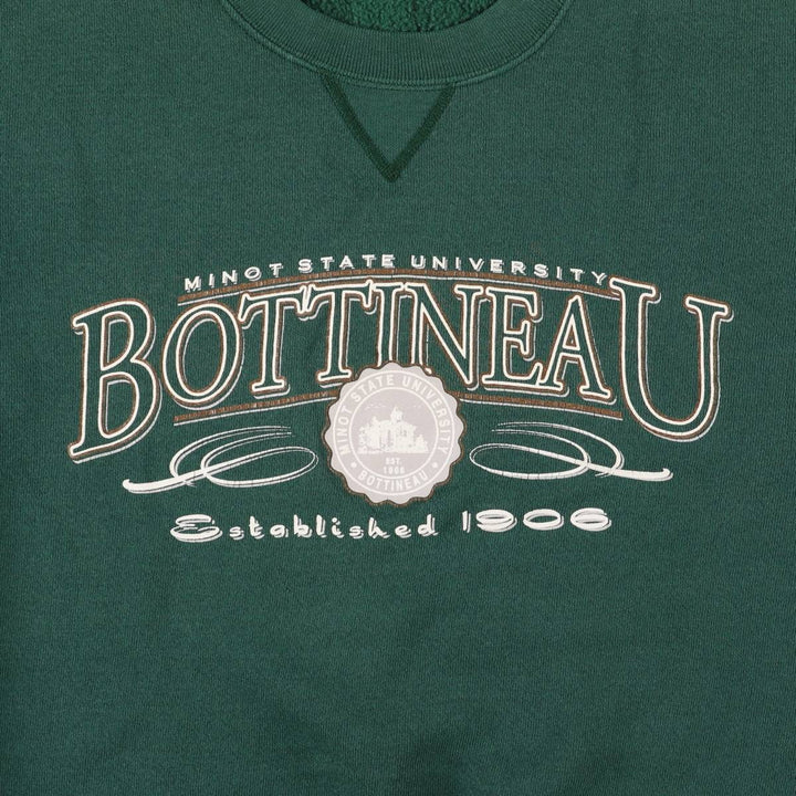Vintage 80s-90'S SOFFE Supercotton college sweatshirt, made in the USA, size L, men's cotton Green type dark green Vintage Second Hand