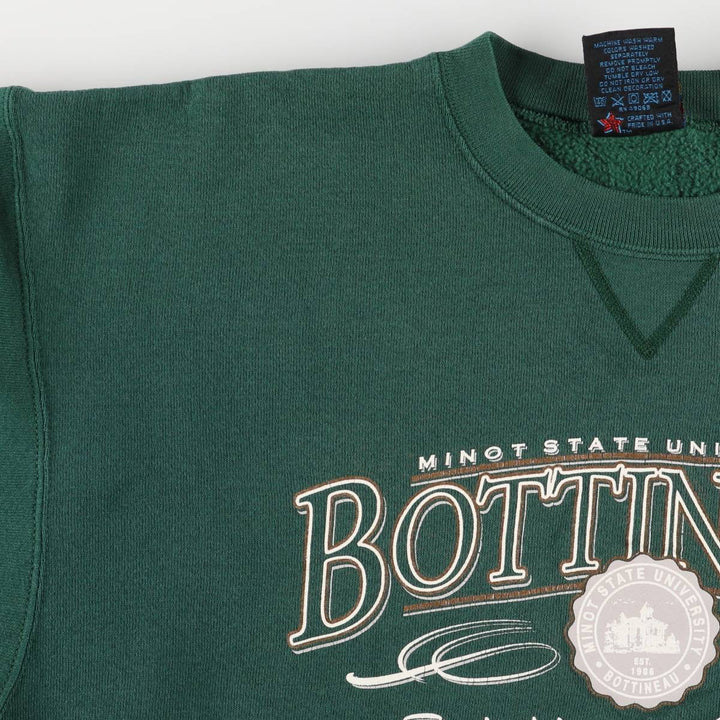 Vintage 80s-90'S SOFFE Supercotton college sweatshirt, made in the USA, size L, men's cotton Green type dark green Vintage Second Hand