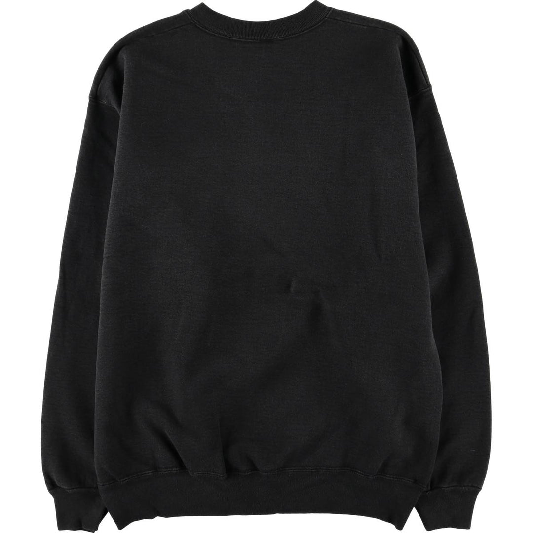 Fruit of the Loom Supercotton College Sweatshirt, Made in the USA, Men's Size Large cotton black type Vintage Second Hand