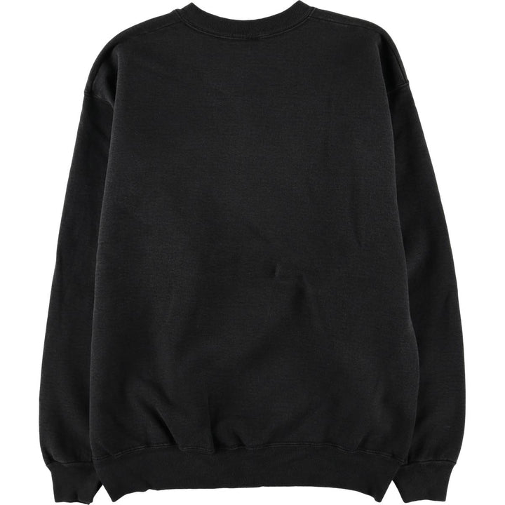 Fruit of the Loom Supercotton College Sweatshirt, Made in the USA, Men's Size Large cotton black type Vintage Second Hand
