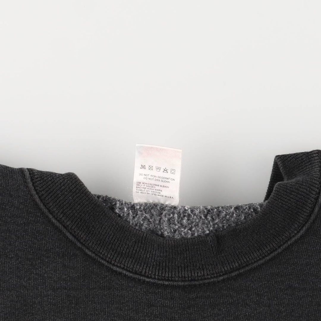 Fruit of the Loom Supercotton College Sweatshirt, Made in the USA, Men's Size Large cotton black type Vintage Second Hand