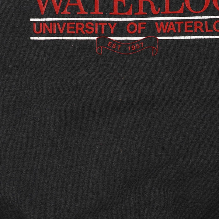 Fruit of the Loom Supercotton College Sweatshirt, Made in the USA, Men's Size Large cotton black type Vintage Second Hand