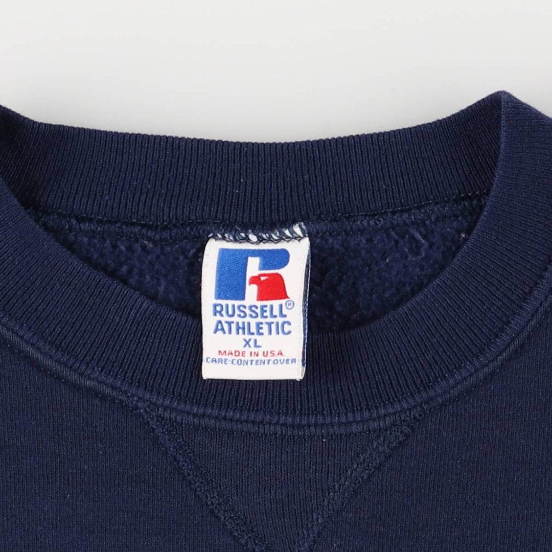 90'S Russell MICHIGAN University of Michigan college sweatshirt, Made in USA, Men's XL, Vintage cotton navy blue type Vintage Second Hand