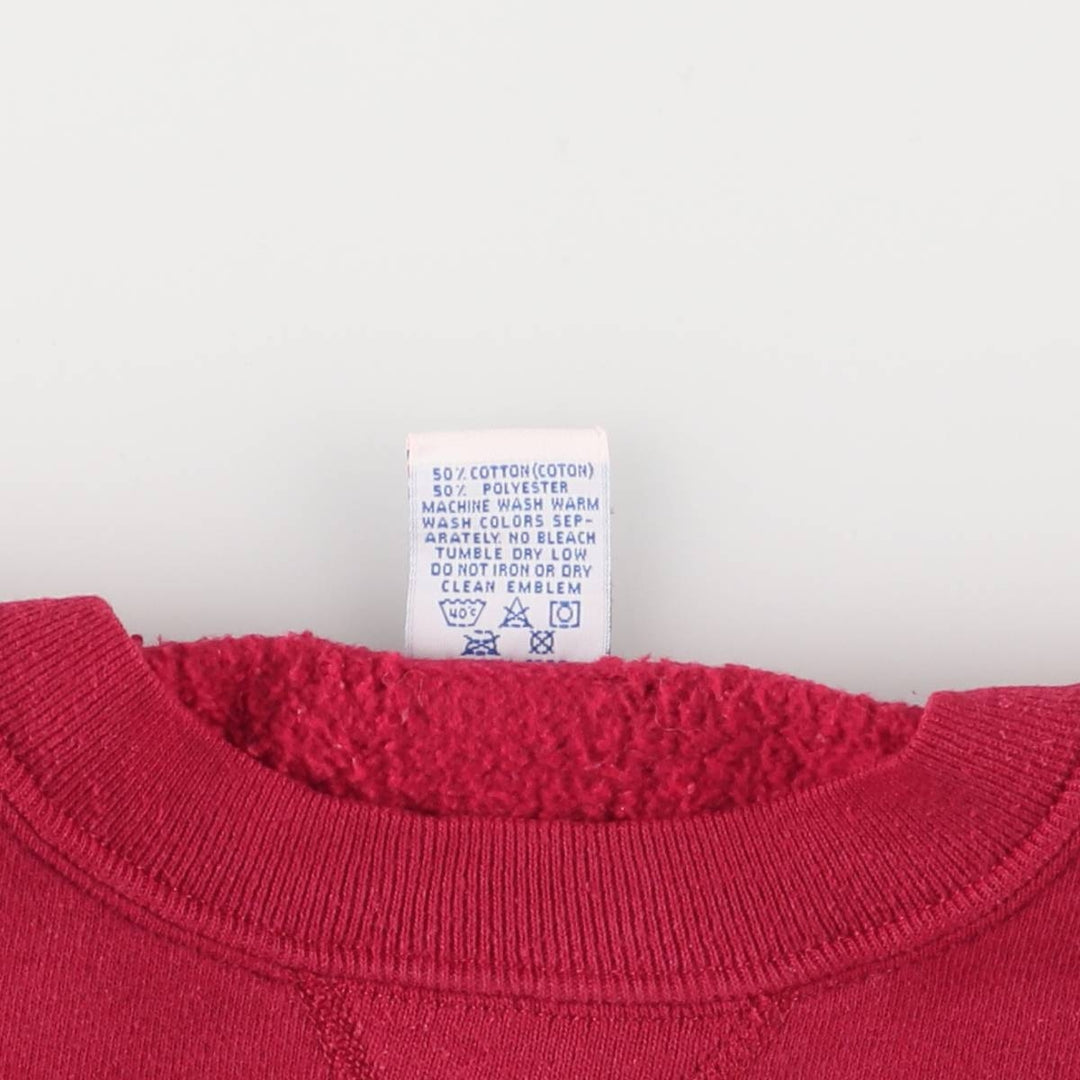 90'S Russell College Sweatshirt, Made in USA, Men's XL, Vintage cotton red type Vintage Second Hand