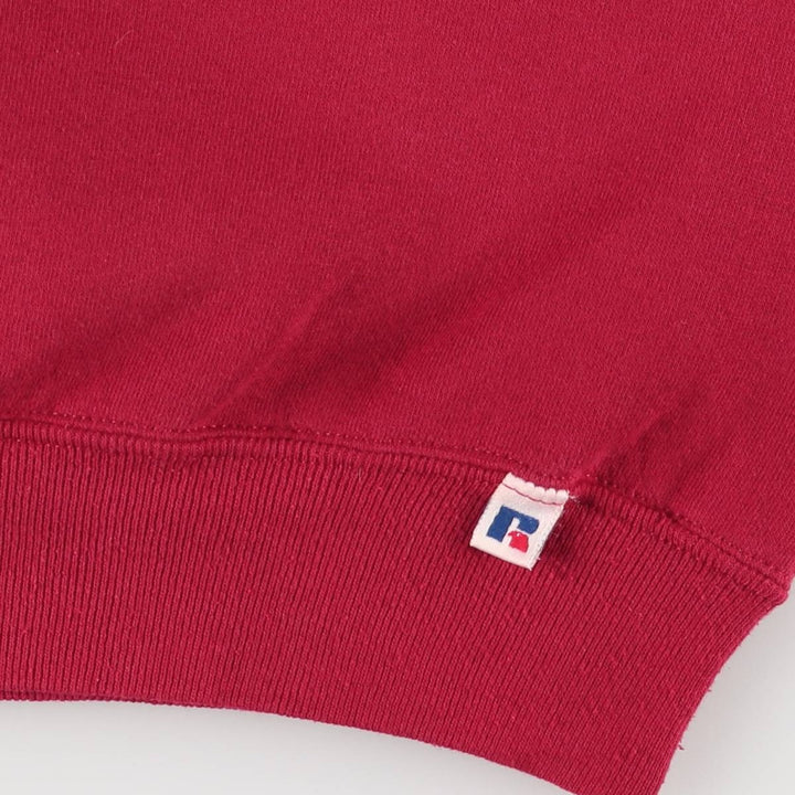 90'S Russell College Sweatshirt, Made in USA, Men's XL, Vintage cotton red type Vintage Second Hand