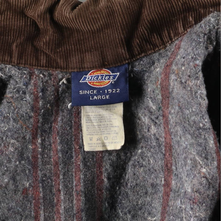 Dickies Michigan Chore Coat Style Padded Duck Work Jacket, Men's Size L, Vintage cotton Beige type Vintage Second Hand