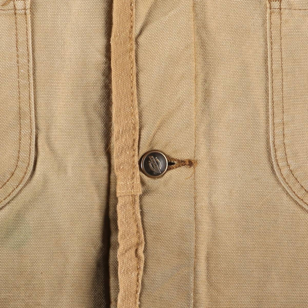 Dickies Michigan Chore Coat Style Padded Duck Work Jacket, Men's Size L, Vintage cotton Beige type Vintage Second Hand