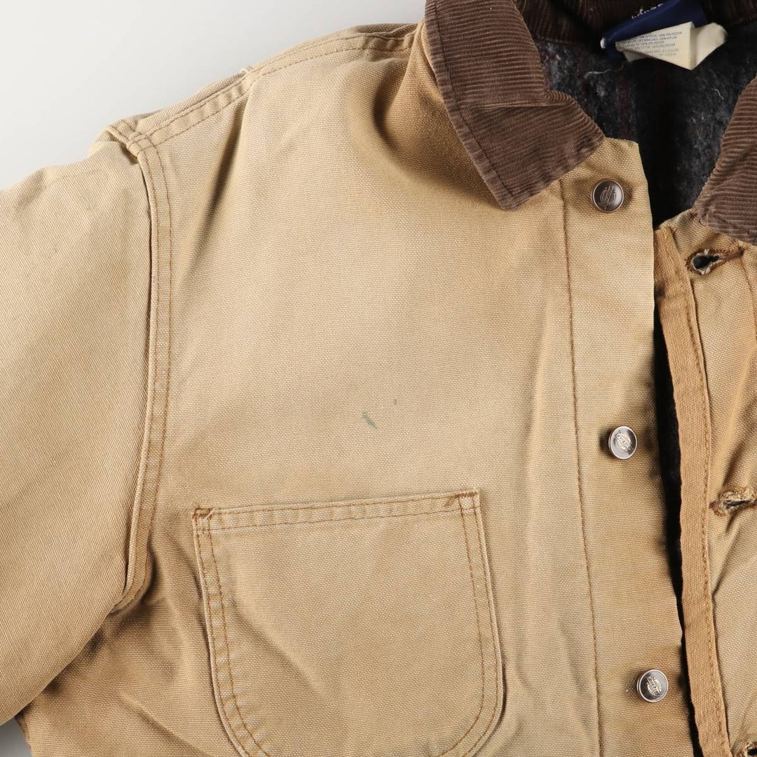 Dickies Michigan Chore Coat Style Padded Duck Work Jacket, Men's Size L, Vintage cotton Beige type Vintage Second Hand