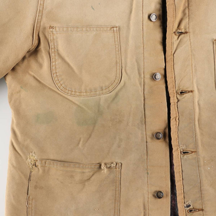 Dickies Michigan Chore Coat Style Padded Duck Work Jacket, Men's Size L, Vintage cotton Beige type Vintage Second Hand