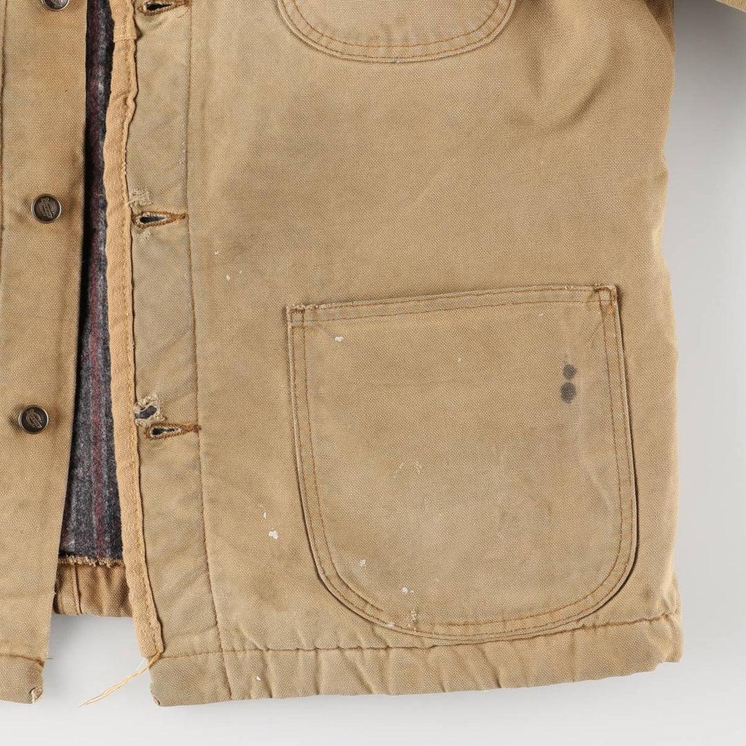 Dickies Michigan Chore Coat Style Padded Duck Work Jacket, Men's Size L, Vintage cotton Beige type Vintage Second Hand