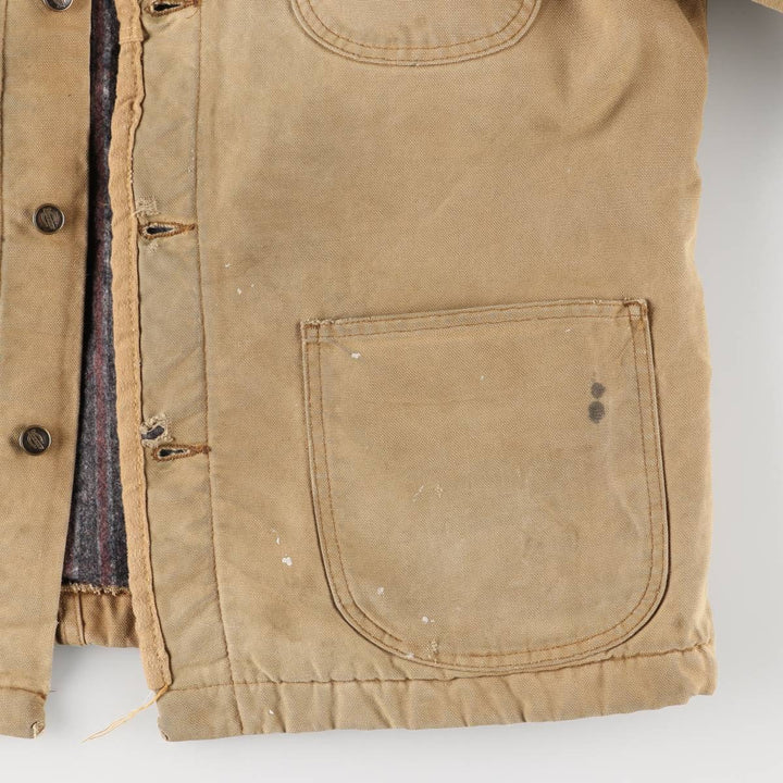 Dickies Michigan Chore Coat Style Padded Duck Work Jacket, Men's Size L, Vintage cotton Beige type Vintage Second Hand