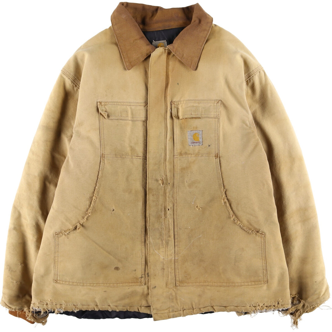 Carhartt Traditional Padded Duck Work Jacket, Men's XXL unclear beige type brown Vintage Second Hand