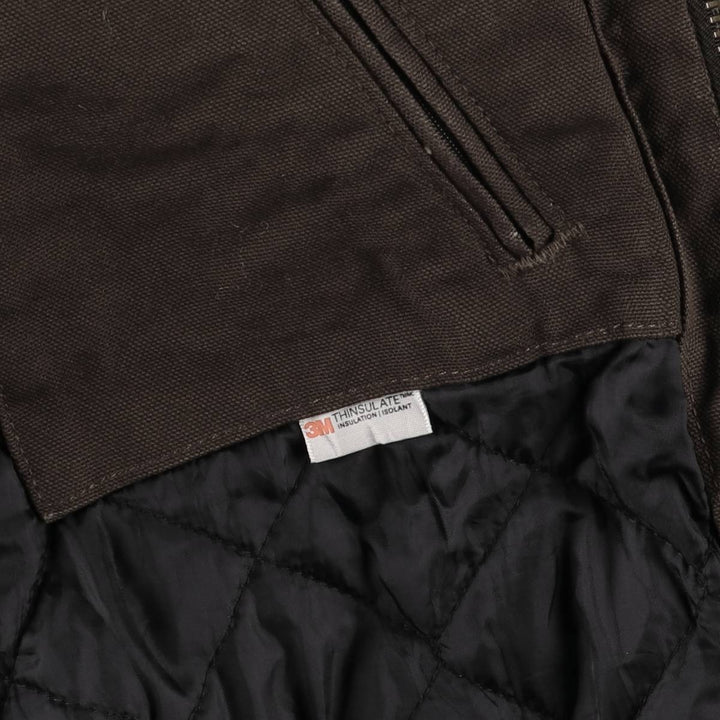 Carhartt Active Jacket, Padded Duck Full-Zip Hoodie, Men's XXL cotton brown type Vintage Second Hand