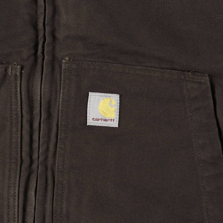 Carhartt Active Jacket, Padded Duck Full-Zip Hoodie, Men's XXL cotton brown type Vintage Second Hand