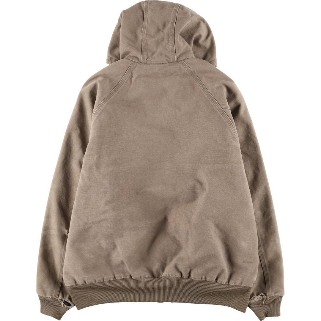 Carhartt Padded Duck Full Zip Hoodie, Men's XL cotton Beige type Vintage Second Hand