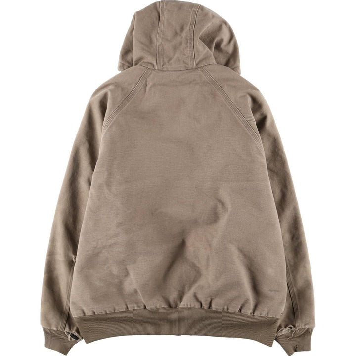 Carhartt Padded Duck Full Zip Hoodie, Men's XL cotton Beige type Vintage Second Hand