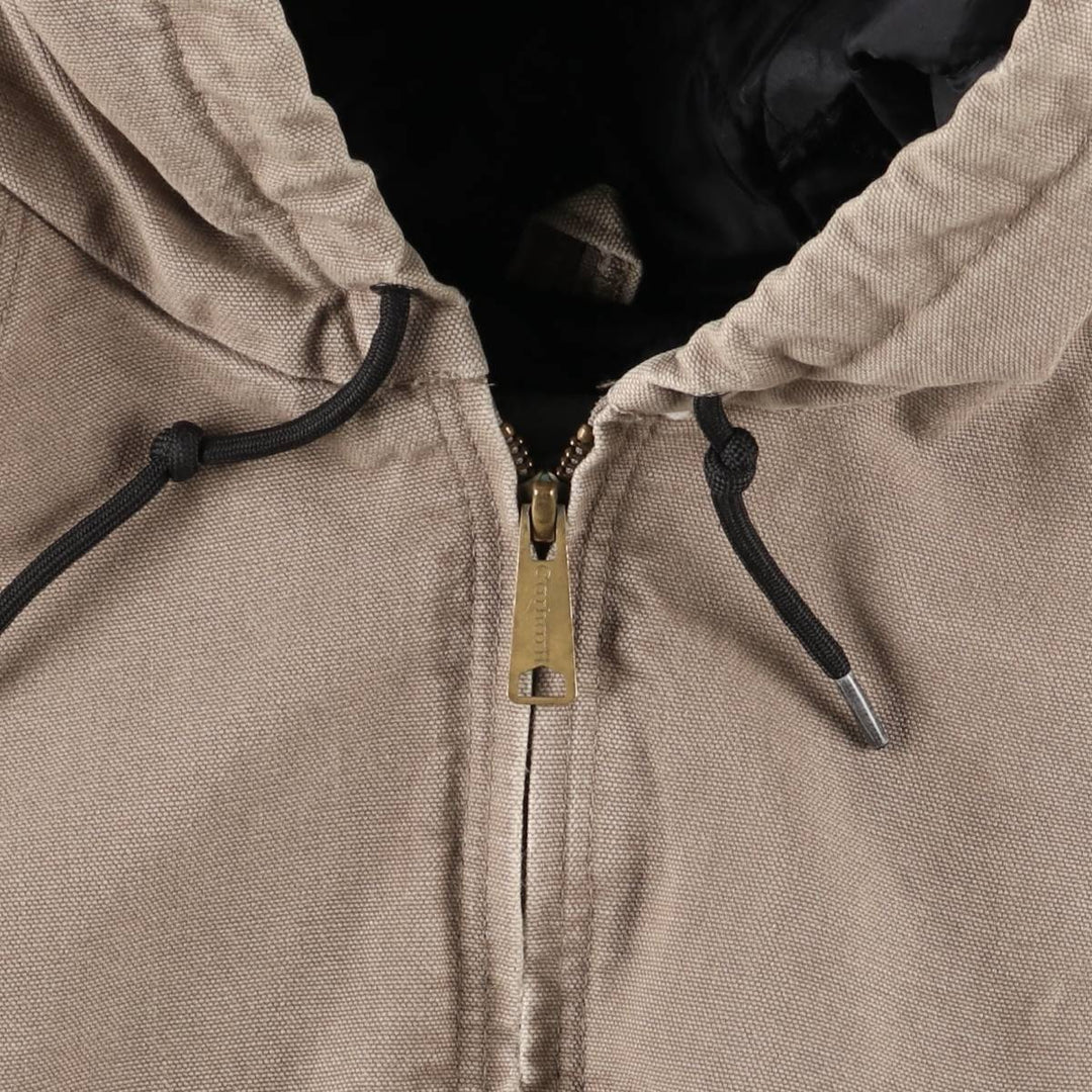 Carhartt Padded Duck Full Zip Hoodie, Men's XL cotton Beige type Vintage Second Hand