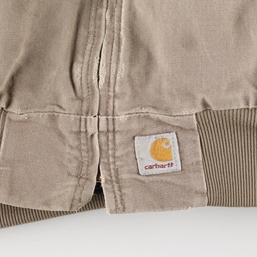 Carhartt Padded Duck Full Zip Hoodie, Men's XL cotton Beige type Vintage Second Hand