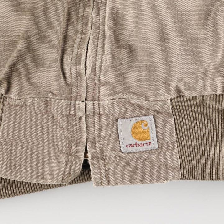 Carhartt Padded Duck Full Zip Hoodie, Men's XL cotton Beige type Vintage Second Hand