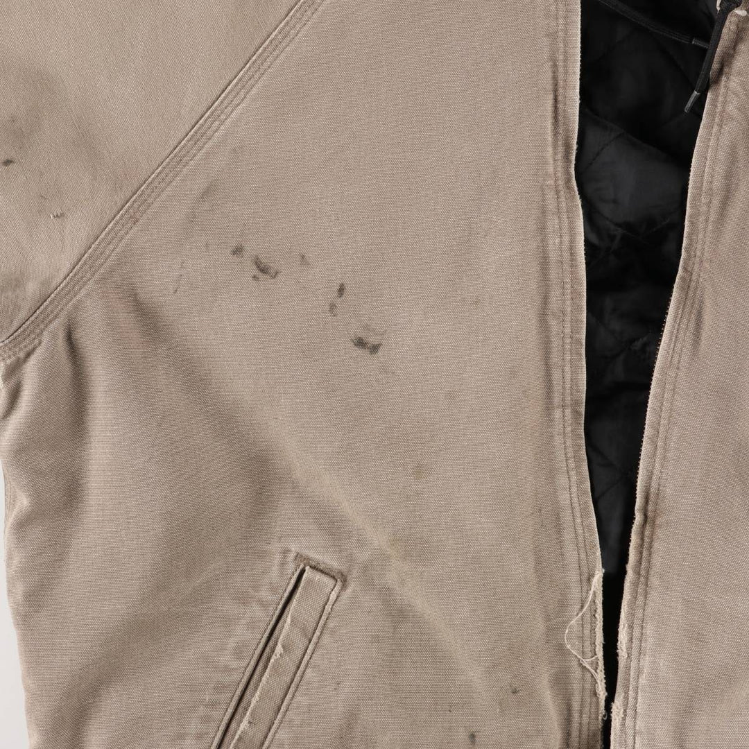 Carhartt Padded Duck Full Zip Hoodie, Men's XL cotton Beige type Vintage Second Hand