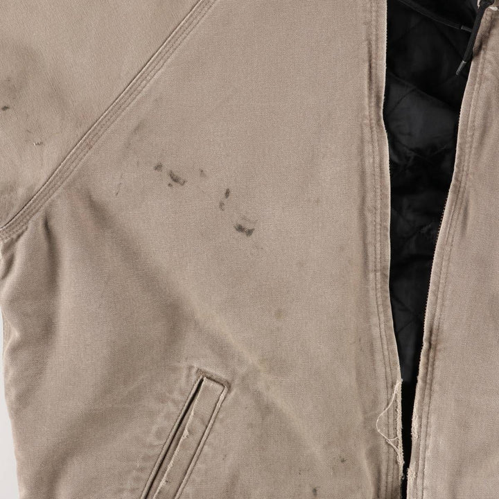 Carhartt Padded Duck Full Zip Hoodie, Men's XL cotton Beige type Vintage Second Hand