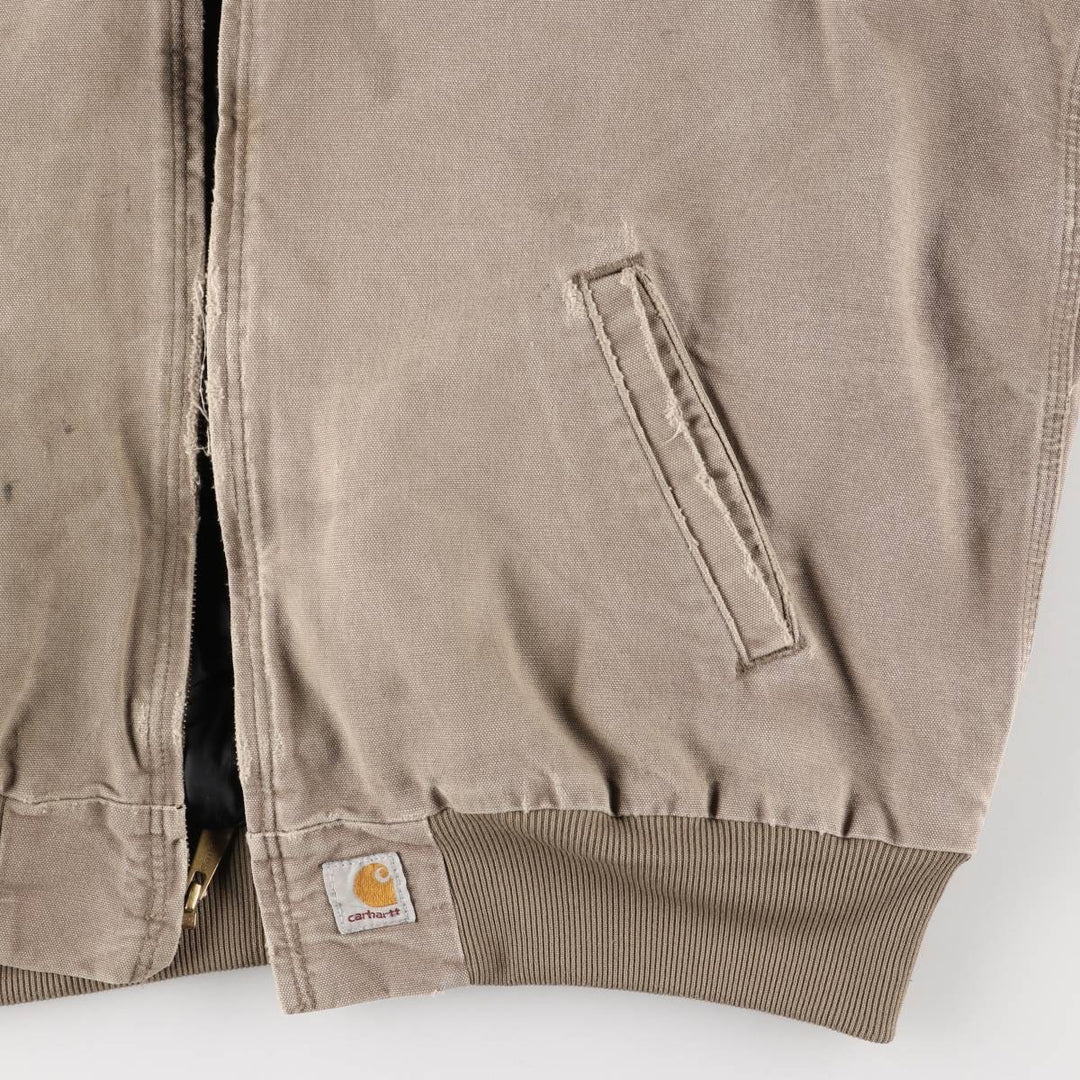 Carhartt Padded Duck Full Zip Hoodie, Men's XL cotton Beige type Vintage Second Hand