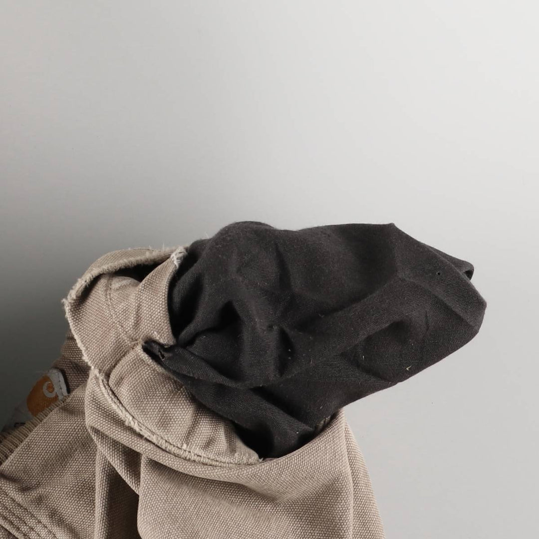 Carhartt Padded Duck Full Zip Hoodie, Men's XL cotton Beige type Vintage Second Hand