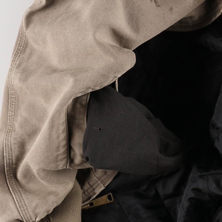 Carhartt Padded Duck Full Zip Hoodie, Men's XL cotton Beige type Vintage Second Hand