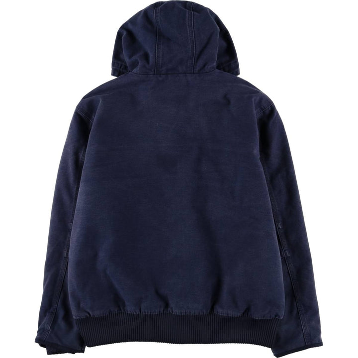 Carhartt Active Jacket, Padded Duck Full-Zip Hoodie, Men's Size L cotton navy blue type Vintage Second Hand