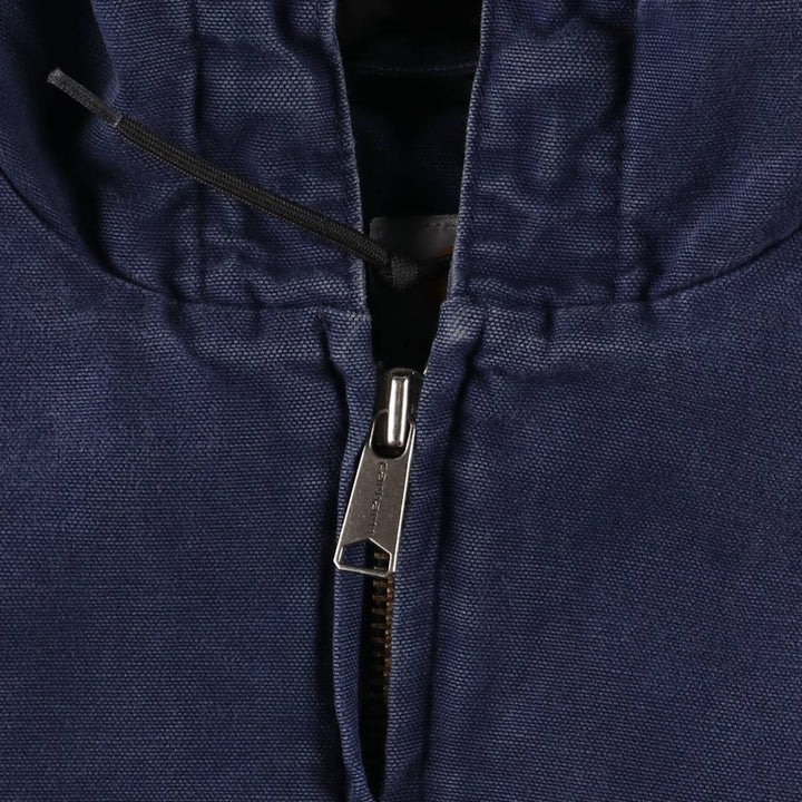 Carhartt Active Jacket, Padded Duck Full-Zip Hoodie, Men's Size L cotton navy blue type Vintage Second Hand