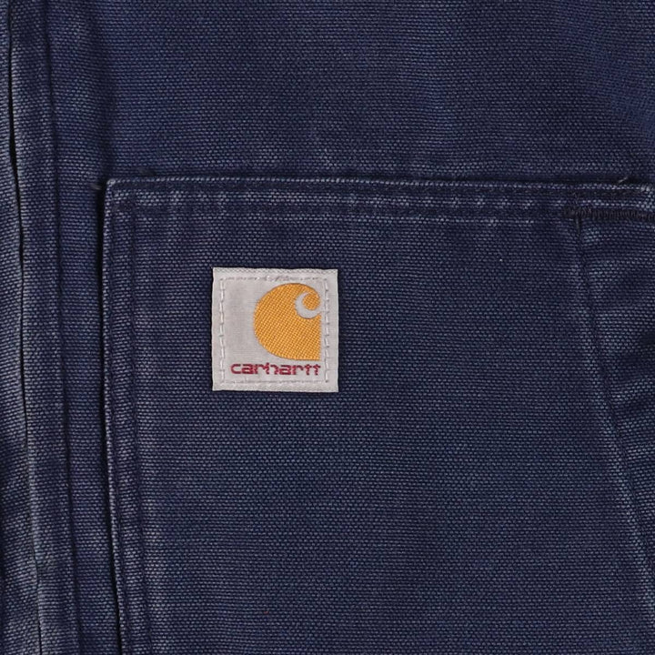 Carhartt Active Jacket, Padded Duck Full-Zip Hoodie, Men's Size L cotton navy blue type Vintage Second Hand