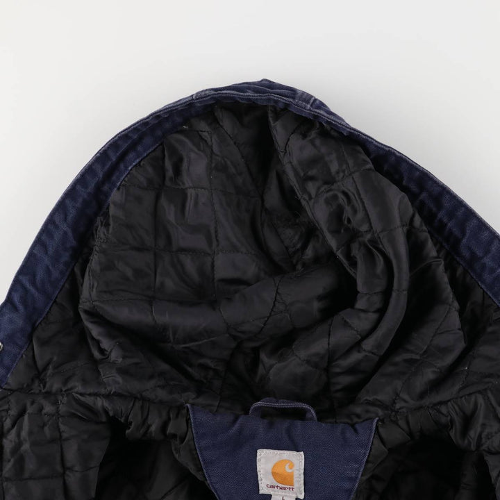 Carhartt Active Jacket, Padded Duck Full-Zip Hoodie, Men's Size L cotton navy blue type Vintage Second Hand