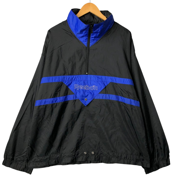 Vintage 1980'S Reebok SPORT Anorak Jacket, Men's XL unclear black type Vintage Second Hand