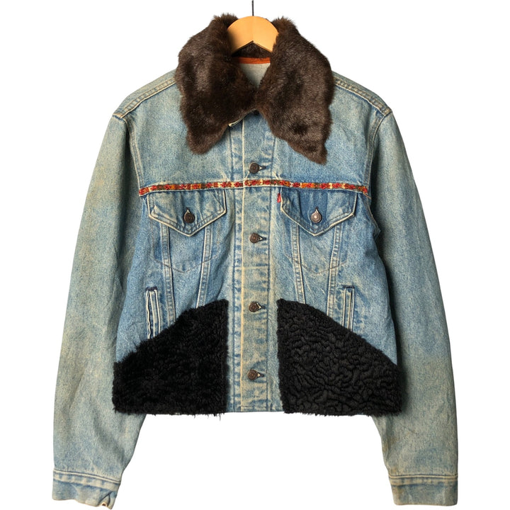 1990'S Vintage Levi's Denim Jacket, Made in the USA, Women's Size Medium unclear blue type Vintage Second Hand