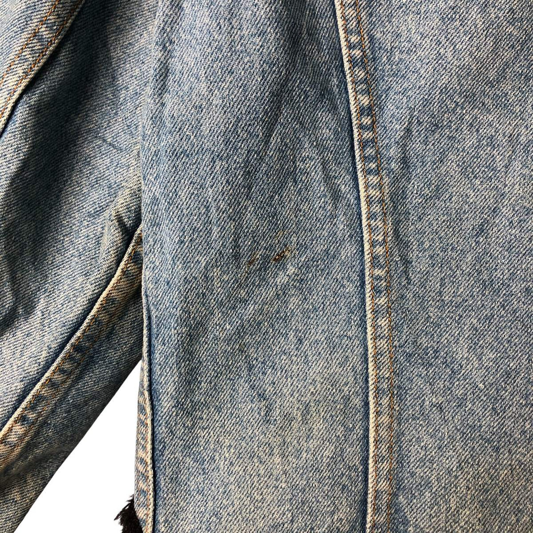 1990'S Vintage Levi's Denim Jacket, Made in the USA, Women's Size Medium unclear blue type Vintage Second Hand