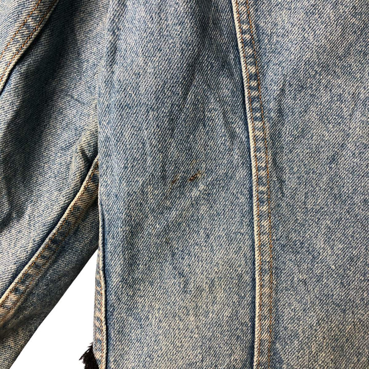 1990'S Vintage Levi's Denim Jacket, Made in the USA, Women's Size Medium unclear blue type Vintage Second Hand