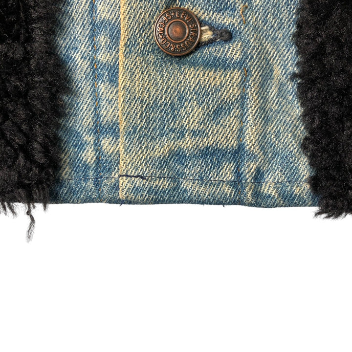 1990'S Vintage Levi's Denim Jacket, Made in the USA, Women's Size Medium unclear blue type Vintage Second Hand