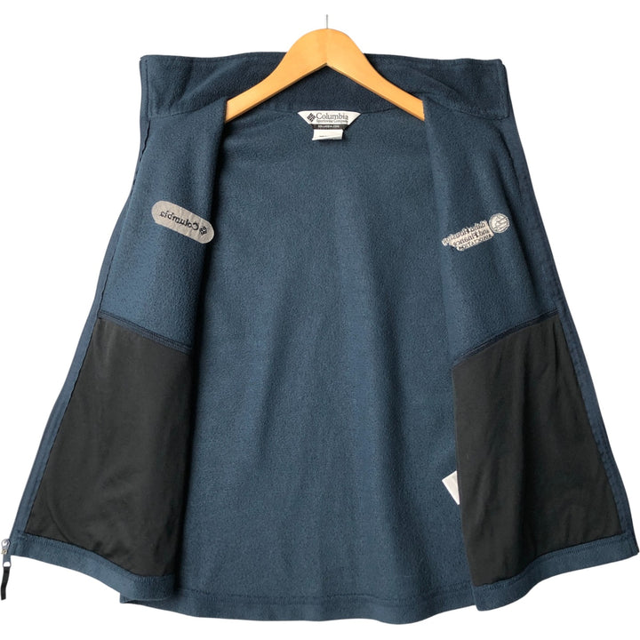 2000'S Columbia fleece vest, women's size L polyester blue type Vintage Second Hand