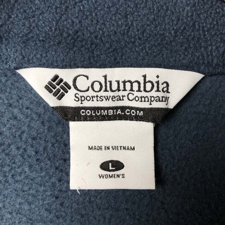 2000'S Columbia fleece vest, women's size L polyester blue type Vintage Second Hand