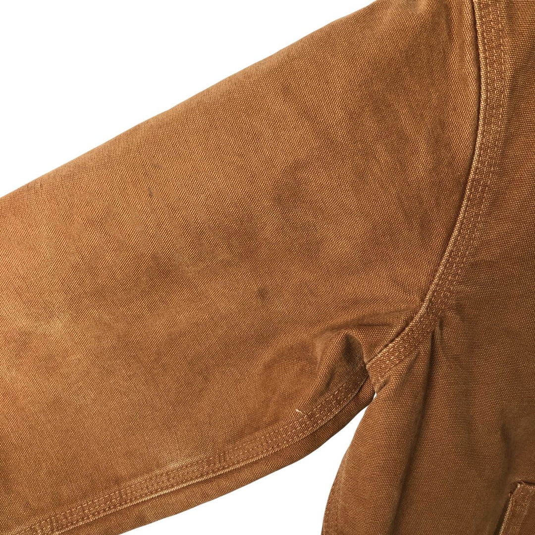 2000'S Carhartt Active Jacket, Padded Duck Full-Zip Hoodie, Women's, Size XL cotton brown type Vintage Second Hand