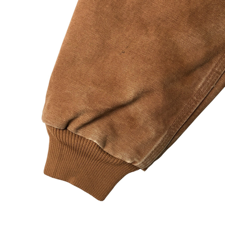 2000'S Carhartt Active Jacket, Padded Duck Full-Zip Hoodie, Women's, Size XL cotton brown type Vintage Second Hand