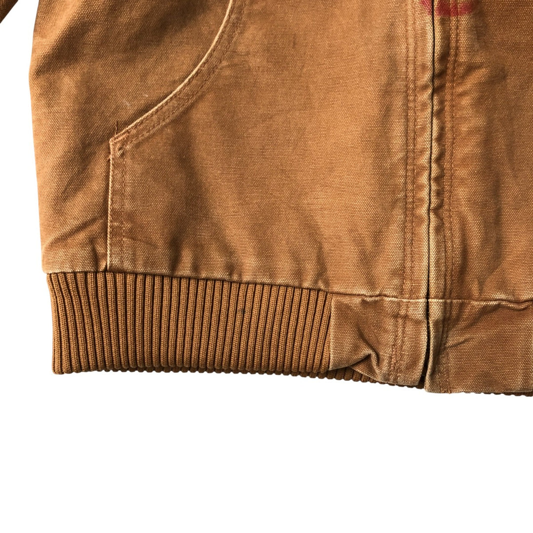 2000'S Carhartt Active Jacket, Padded Duck Full-Zip Hoodie, Women's, Size XL cotton brown type Vintage Second Hand